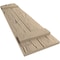 Ekena Millwork Hand Hewn 2 Board Joined Board-n-Batten w/Elliptical Top Faux Wood Shutters, 11W x 76H, PR SHUBJL11X76HHPR - alternate 2